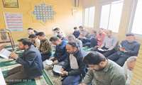 مراسم سوگواری و قرائت زیارت عاشورا در بیمارستان امام رضا(ع) شهرستان کبود راهنگ