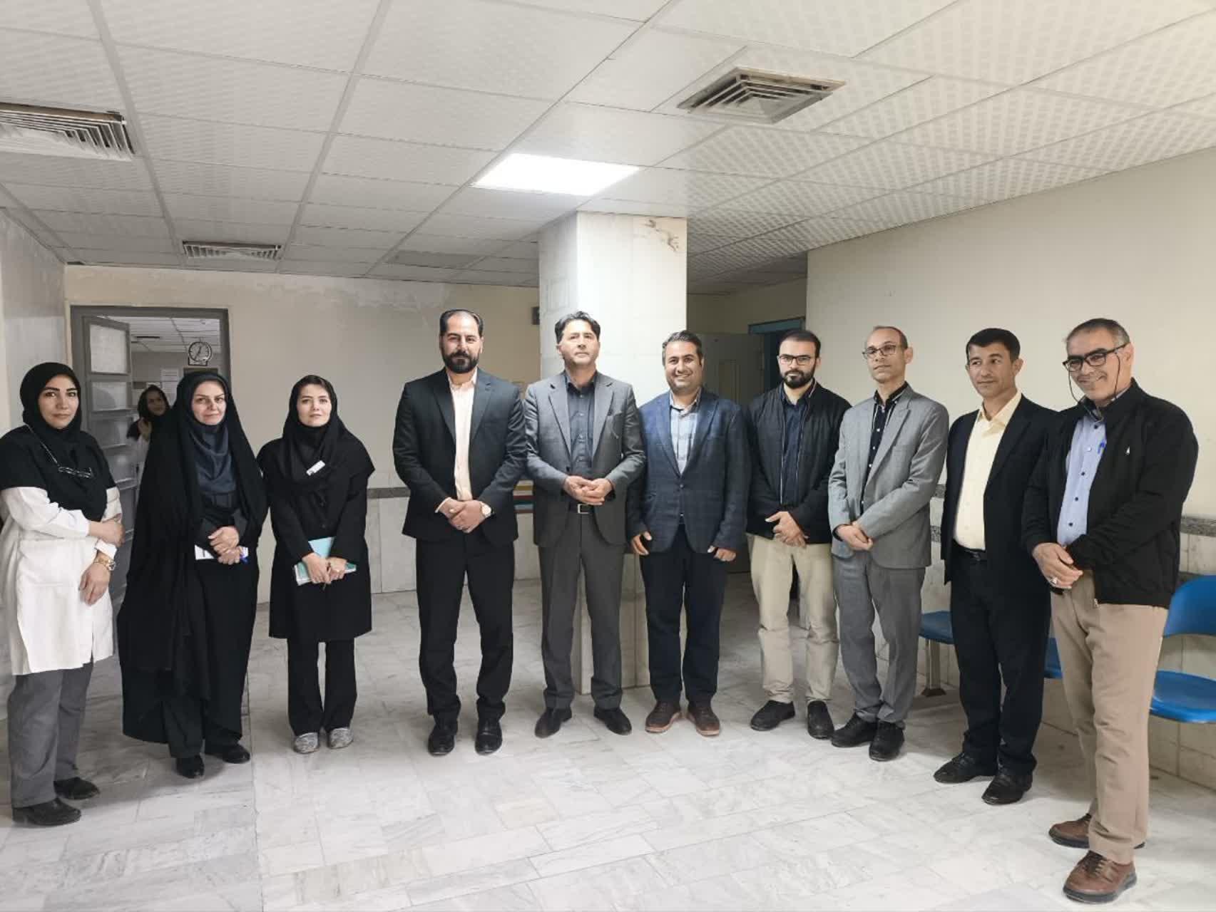  بازدید کمیته مدیریت اطلاعات سلامت معاونت درمان دانشگاه از بیمارستان امام رضا (ع) شهرستان کبود راهنگ